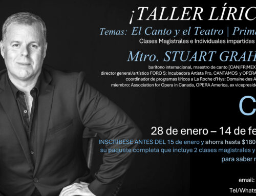 TALLER LÍRICO – El Canto y el Teatro | Prima la Parola – 28 de enero – 14 de febrero 2026 CDMX